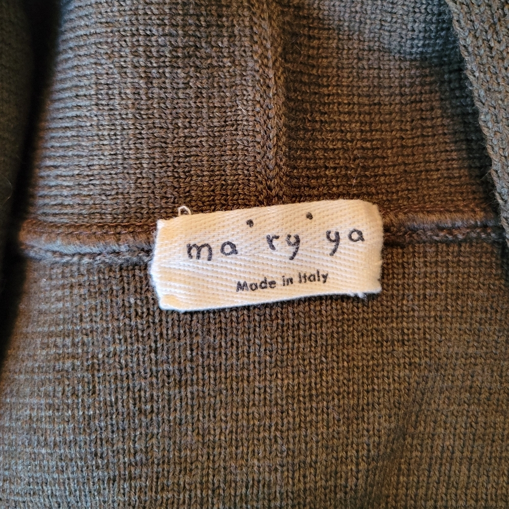 Ma'Ry'Ya Merino Wool Cardi Coat Green XS Oversized - Picture 4 of 12